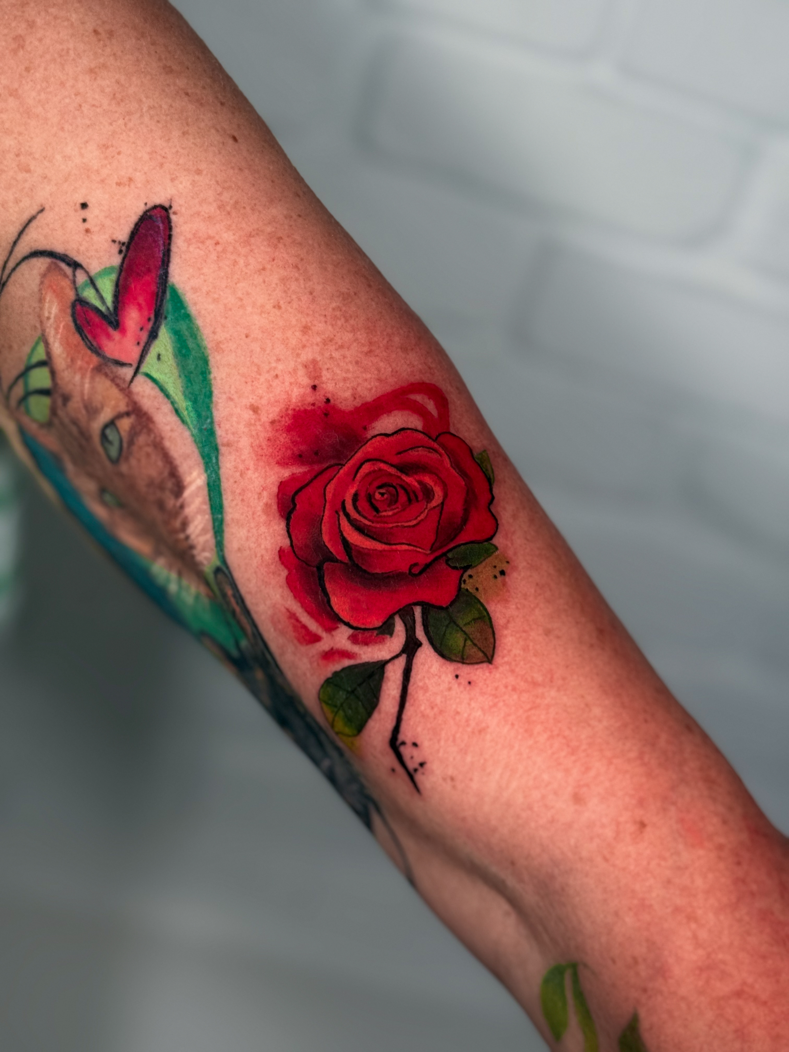 Colour tattoo piece