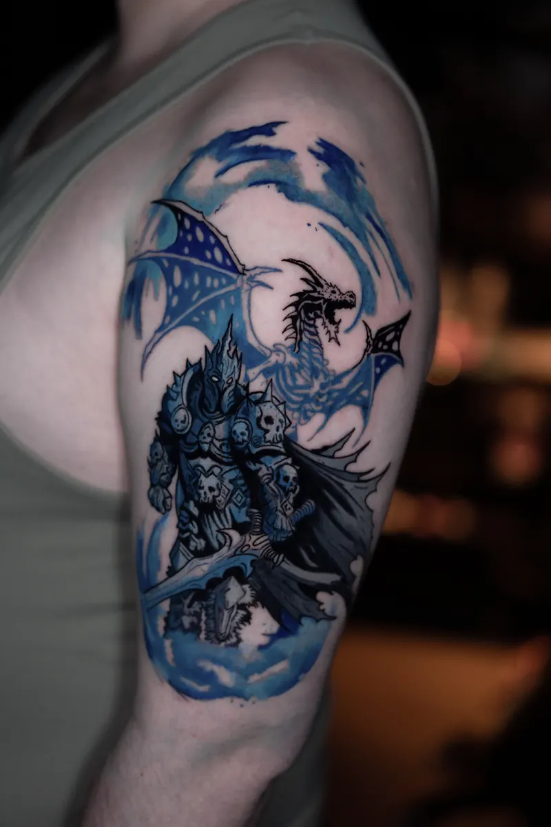Pochita Chainsaw Man anime tattoo by Kristina Vishar