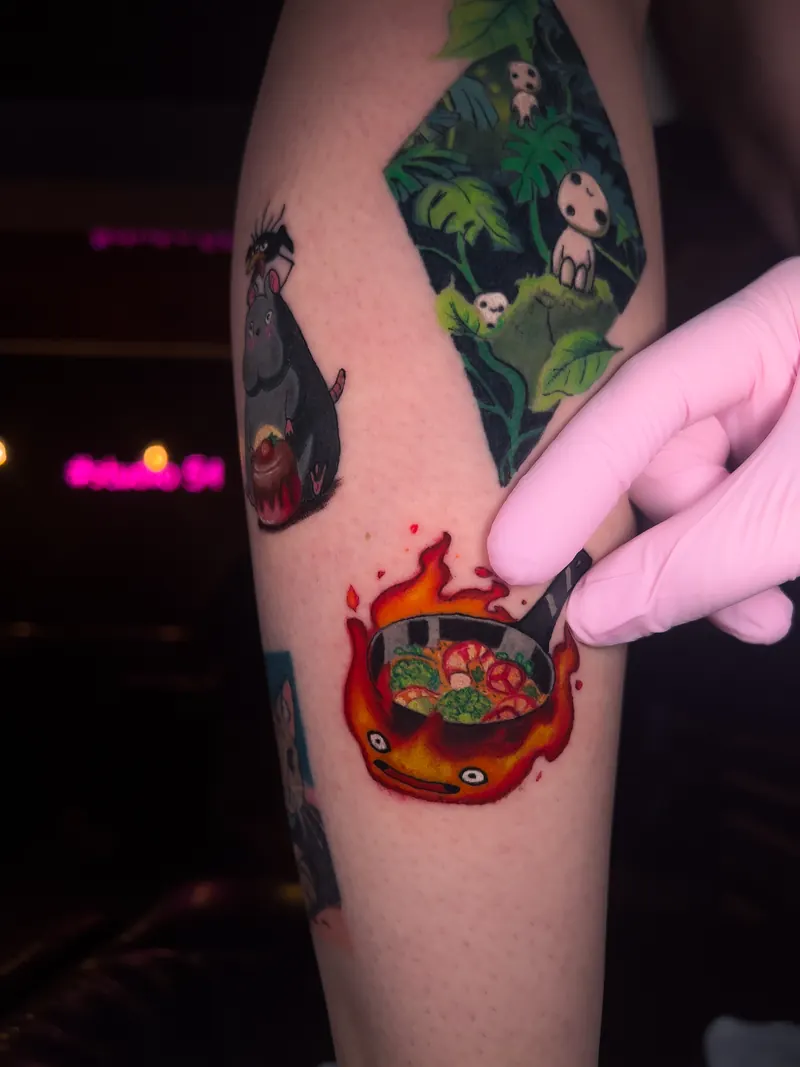 Gengar Pokemon hand tattoo by Kristina Vishar