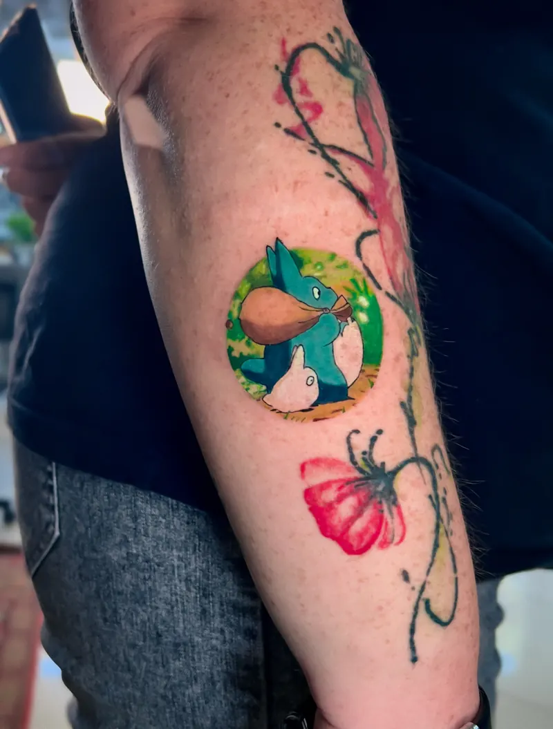 Hello Kitty colour tattoo by Kristina Vishar