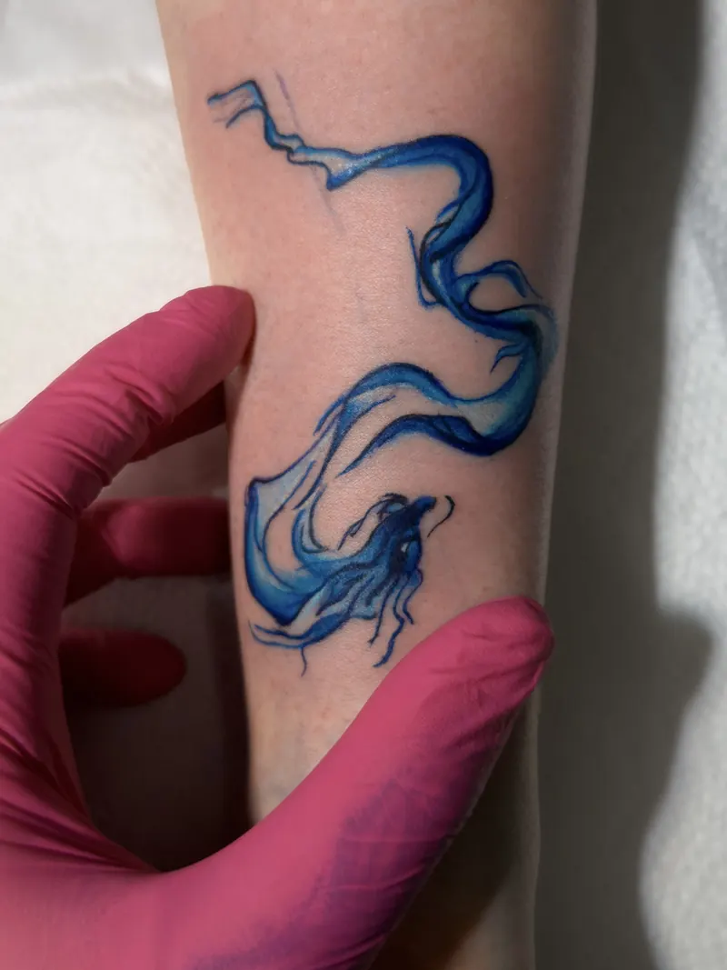 Anime colour tattoo by Kristina Vishar